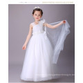 Nuevo vestido blanco de la boda del vestido de bola de la boda Vestido de la princesa del partido maxi de la muchacha de 12 años